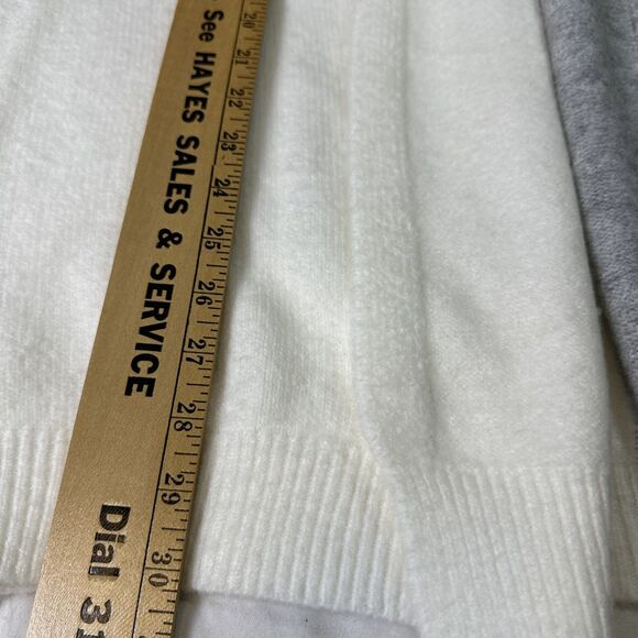 Entro Colorblock Oversized Open Front Cardigan Brown Gray White Medium - Picture 6 of 9